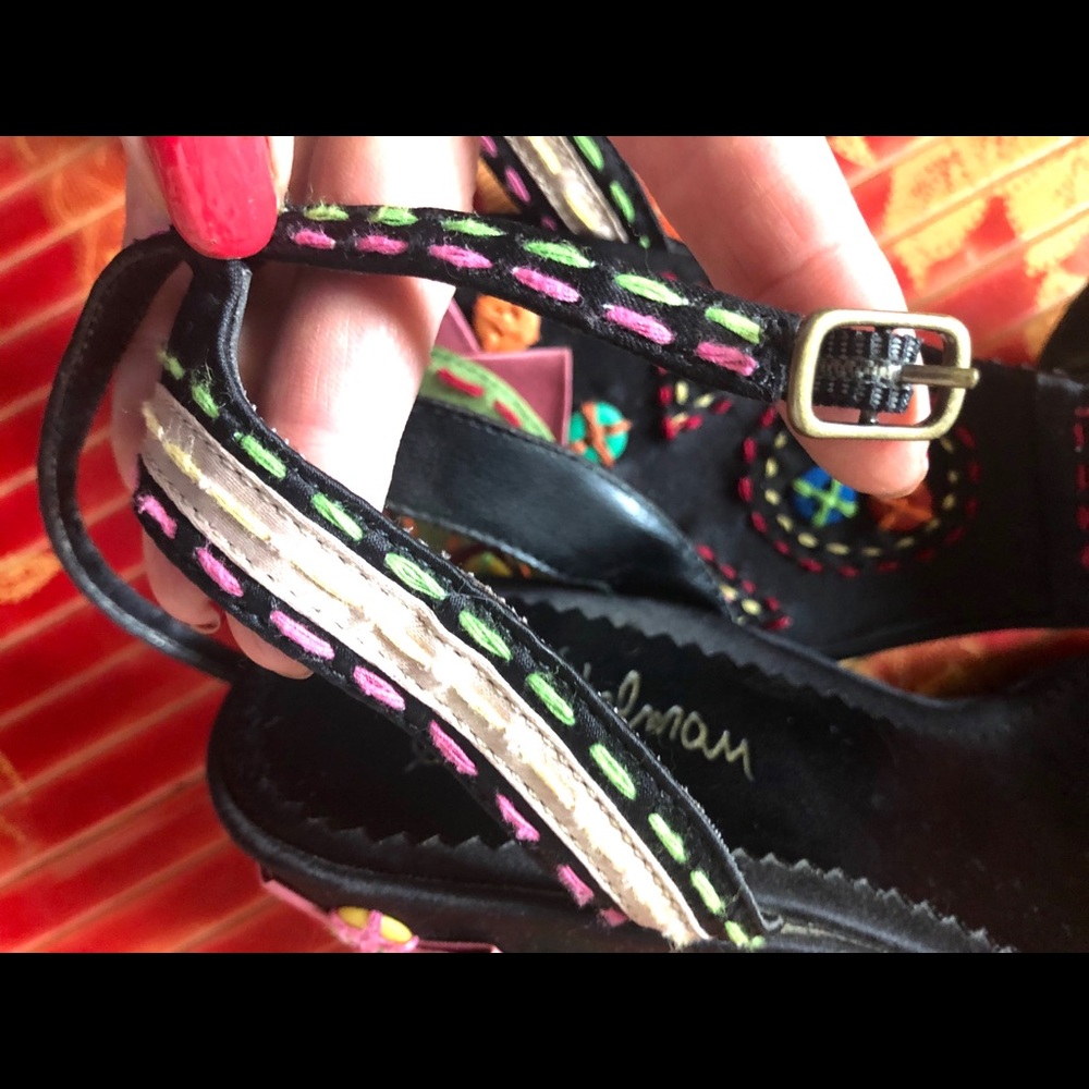 Sam Edelman Platform Button Silky Sandals 9M - Picture 3 of 15